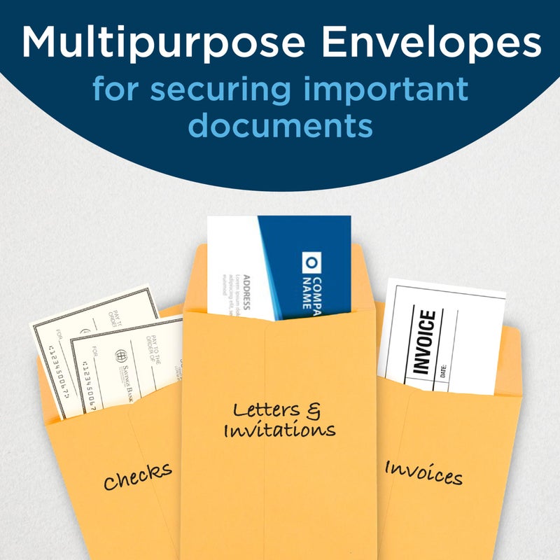 Guardian #10 Paper Shipping Policy Envelopes with Gummed Flaps, Pack of 500 Blank Envelopes for Documents, Statements, Legal Papers, Reports, Invoices, and More, 4 â…› Inches x 9 Â½ Inches, Brown - Image 4